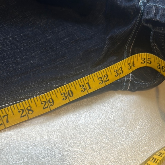 Blue Bootcut Jeans with Decorative Stitching - Picture 7 of 9